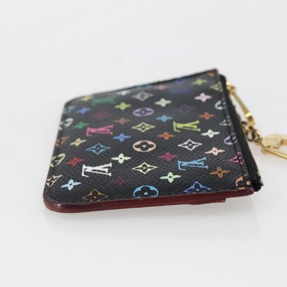 LOUIS VUITTON Multicolor Pochette Cles NM Coin Purse Black M60279 Auth 145060V - Picture 3 of 16